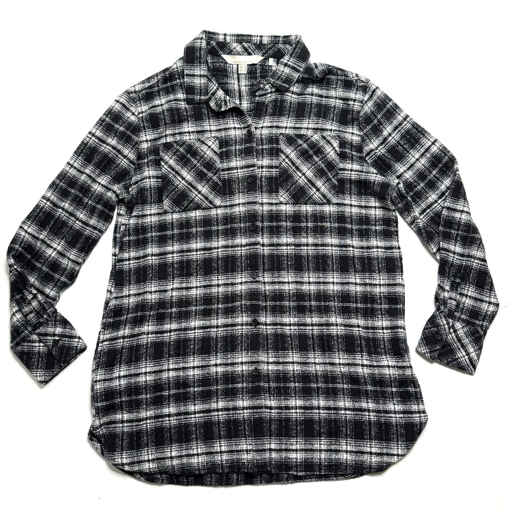 Barbour Womens Thora Shirt 8‎ Mono Check Cotton Flannel Gorpcore Black/White